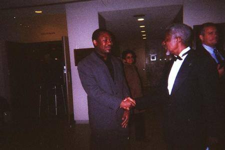 Rob with UN Secretary-General Kofi Annan