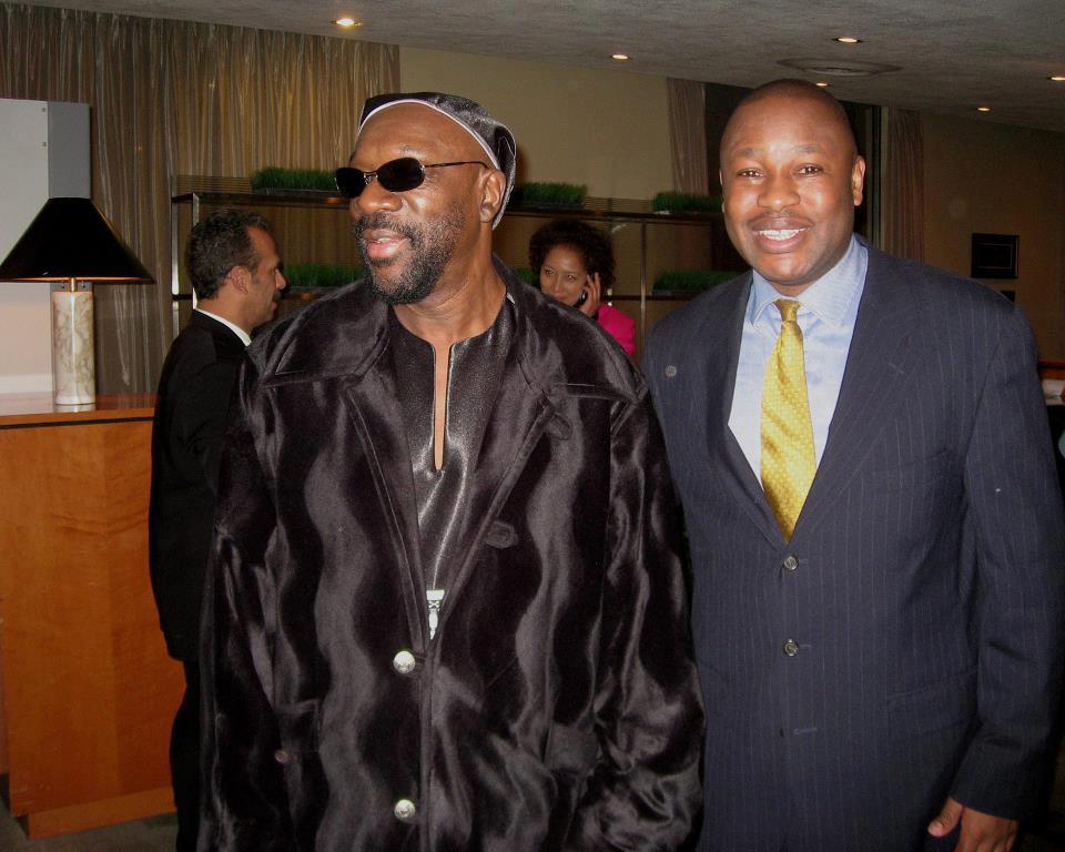 Rob with Isaac Hayes